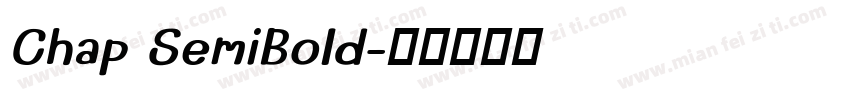 Chap SemiBold字体转换